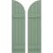 Ekena Millwork Americraft 4-Board (2 Batten) Wood Joined Board-n-Batten Shutters w/ Arch Top, ARW101BQ414X77TGH, PR ARW101BQ414X77TGH - alternate 1